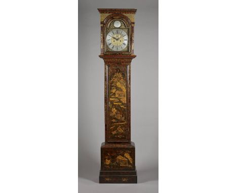 A George III parcel-gilt and faux tortoiseshell lacquer longcase clock By Thomas Bell, London, mid 18th Century and later The
