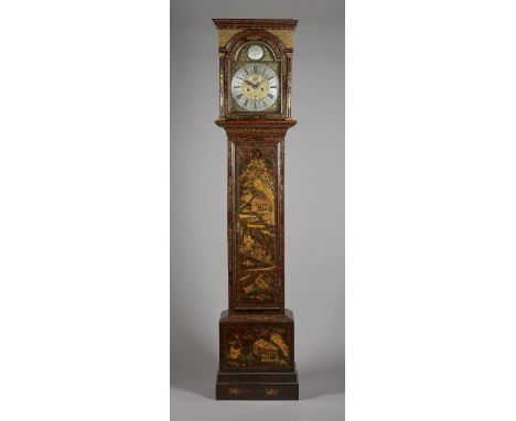 A George III parcel-gilt and faux tortoiseshell lacquer longcase clock By Thomas Bell, London, mid 18th Century and later The