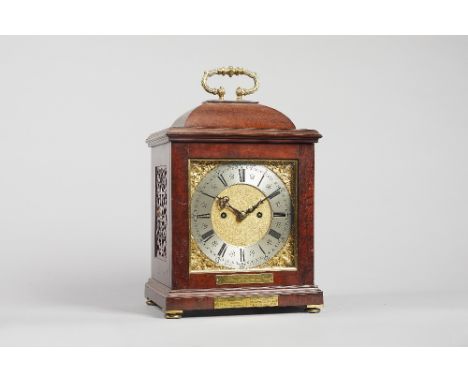 An Edwardian mahogany bracket clockBy Payne & Co. 163 New Bond Street, London No. 2042, circa 1918The case with a caddy top a