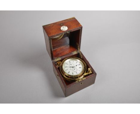 A mahogany brass-bound two-day marine chronometerBy E. J. Massey, Liverpool, No 107, circa 1860 The three-tier brass-bound ca