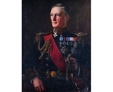 Frank Watson Wood (1862-1953), Portrait of the Admiral of the Fleet, believed to be Sir William May, oil on canvas, signed an