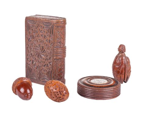 "Constructed from the timbers of Westminster Hall, London", a George IV documentary turned oak and ivory snuff box, the centr