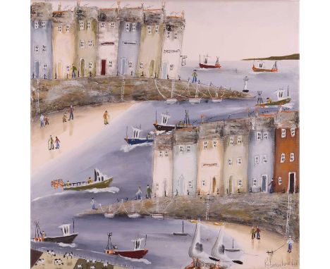 Rebecca Lardner (b. 1971), Cockleshells, signed 'Rebecca Lardner' (lower right), oil on canvas, 50 x 50 cm, unframedNeville C