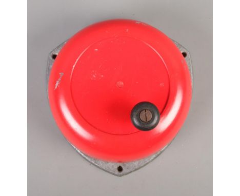 A vintage fire alarm bell.  