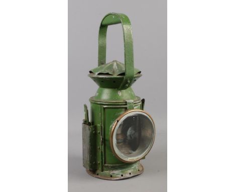 A vintage Eastgate &amp; Son of Birmingham railway lamp, bearing broad arrow mark and dated 1945.  