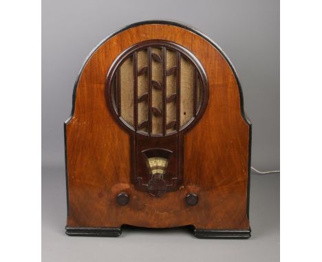 A Philips 634A Super Inductance Receiver, circa 1933, with leaflet and information card.  