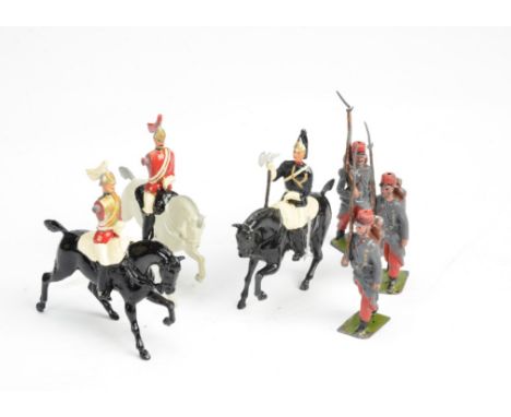 Pre and Postwar Lead Soldiers and Others, hollow cast lead soldiers mostly by Britains including mounted guards,  Arab tribes