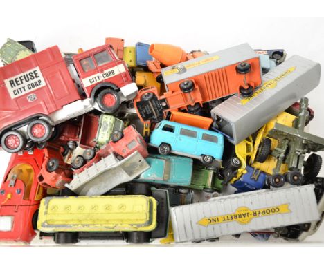 Postwar and Later Diecast Vehicles, a playworn collection of vintage, private, commercial and military models mostly by Lesne