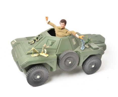 Diecast Vehicles and Action Man, various unboxed postwar vehicles including military, private and commercial models, by Brita