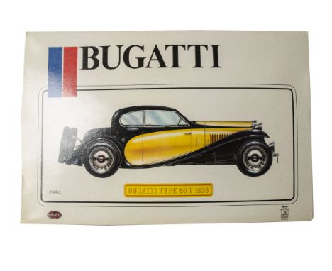 Pocher Boxed Bugatti Kit, a boxed 1:8 scale unmade model of a 1933 Bugatti Type 50 T, K/76 by Pocher, inner box factory seale