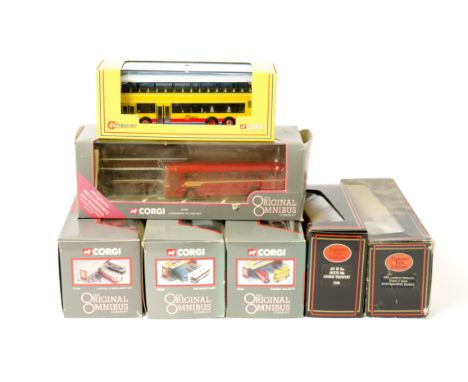 Buses and Trams, a boxed collection of vintage and modern vehicles, comprising Corgi Original Omnibus Blackpool trams and bus