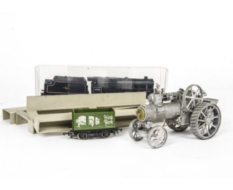 Hornby 00 Gauge BR Black 5 whitemetal Traction Engine kit and Trix Station Platforms, Black 5 unboxed F-G lacks nameplates, P
