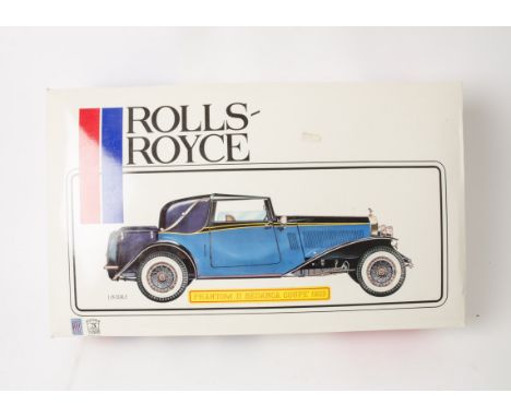 Pocher Boxed Rolls Royce Kit, a boxed 1:8 scale unmade model of a 1932 Phantom II Sedanca Coupe, K/72 by Pocher, inner box fa