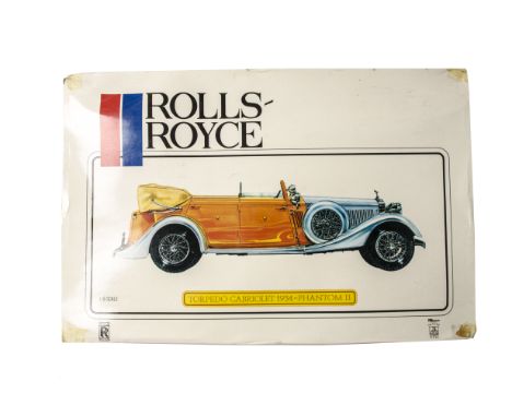 Pocher Boxed Rolls Royce Kit, a boxed 1:8 scale unmade model of a 1934 Phantom II Torpedo Cabriolet, K/75 by Pocher, inner bo