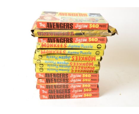 1960s Jigsaw Puzzles, a boxed collection, including 1967 The Monkees Prairie Music (2), Lakeland Fun (3), Hawaiian Holiday (1
