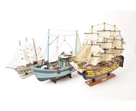 Maritime Models, a group of modern models of vintage and modern sailing and engine driven vessels, including H.M.S. Beagle (2