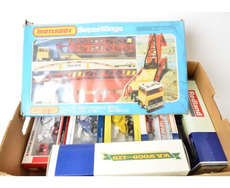 Matchbox and Corgi Haulage Models, a boxed group comprising Matchbox Superkings K-44 Bridge Layer set (appears complete but u