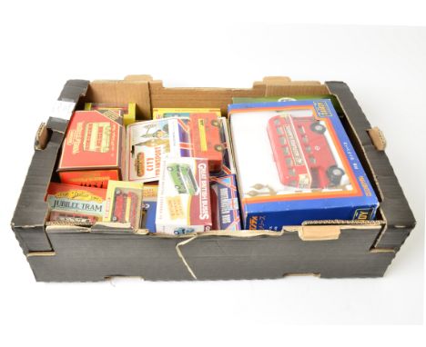 Trolley Bus, Tram and Bus Models, a boxed/packaged collection, of vintage and modern vehicles, in various scales including ex