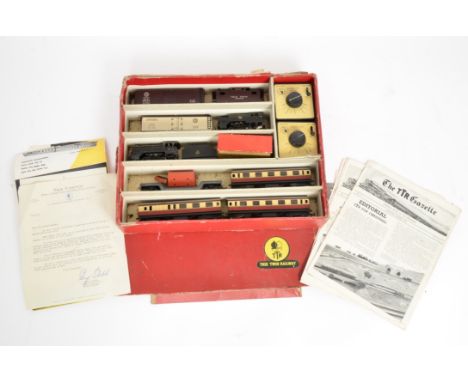 Trix Twin 00 Gauge American and UK outline Train Set and Accessories, set comprising BR black 0-4-0 Tender Locomotive and BR 