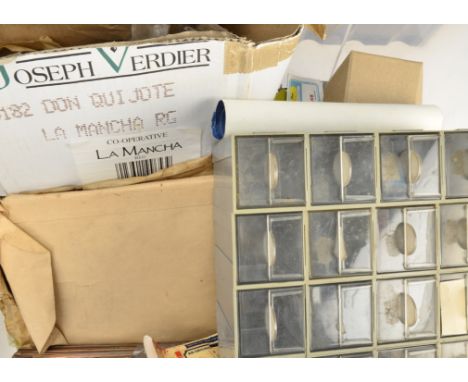 A Quantity of OO Gauge Track Components and Scenic Items, including various Points by Peco and others (one 3-way), box Peco f