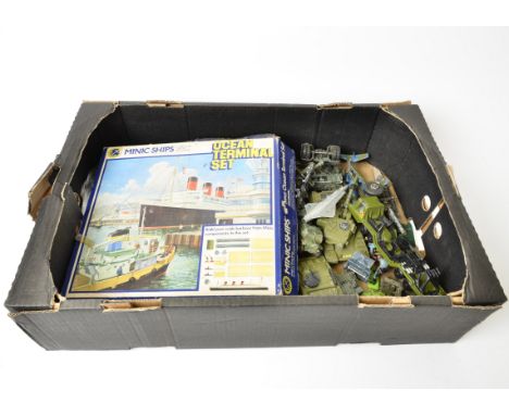 Postwar and Later Military Vehicles and Triang Minic Ships, a playworn group of military models and figures including example