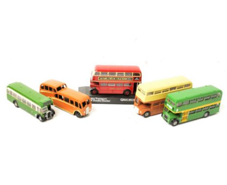 Vintage Buses, an unboxed group of postwar and modern buses including some playworn and repainted examples, comprising Dinky 