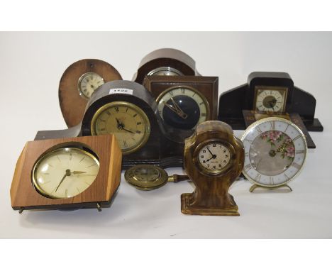 A Collection Of 10 Mantel Clocks, Various Makes' Mostly Manual Wind, Mid To Late 20thC A/F