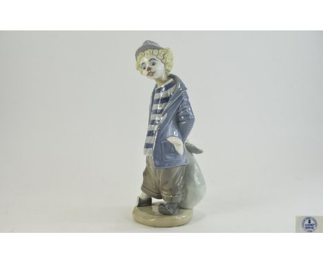 Lladro Collectors Society Members Only Figurine ' Little Traveller ' Hobo Clown. Model No 7602. Issued 1986 Only. Sculptor Ju