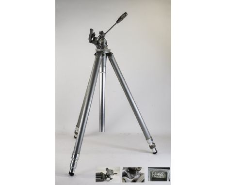 Gitzo French Heavy Duty Vintage Tripod, Complete With Gitzo R.No1 Tripod Tilt Head, Comes With Airplane Mooring Case, Highest