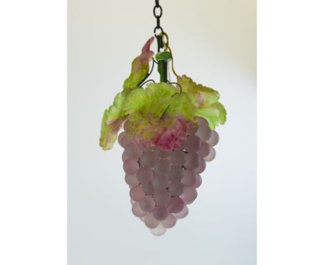 Antique - Display Metal and Glass Hanging Ceiling Light From The Early Part of the 20th Century, In The Form of a Cluster of 