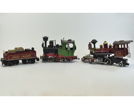 BACHMANN Union Pacific Engine and Tender, together with Lehmann LGB Engine. As Found.