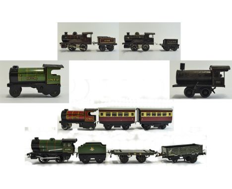 A Good Collection of 1920's & 1930's Tin Plate Clockwork Locomotives and Tenders. Mainly Hornby, O Gauge Including 45746 Tank