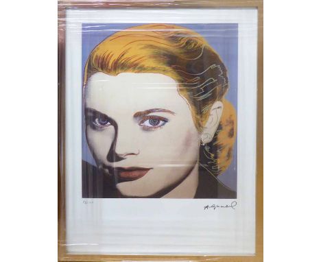 ANDY WARHOL 'Grace Kelly', lithograph, with Leo Castelli blue stamps verso and George Israel editeur embossing lower left, fr