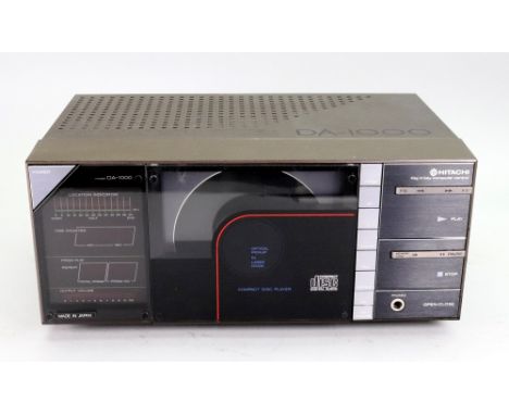 Hitachi Compact Disc Player, model DA-1000, serial no. 3012604F, with instruction manual.