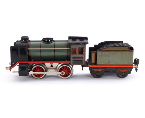 Märklin B-Lok R 3180, dazu Tender 909/0, Spur 0, elektrisch, kleine LS, Alterungsspuren, Z 2-3