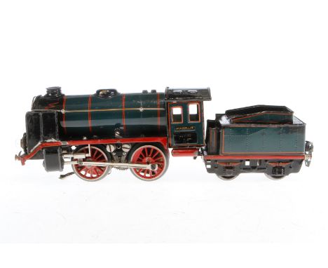 Märklin B-Dampflok R 12910, Spur 0, elektr., blau/schwarz, mit Tender, kW und 2 el. bel. Stirnlampen, Schwarzbereiche tw nach