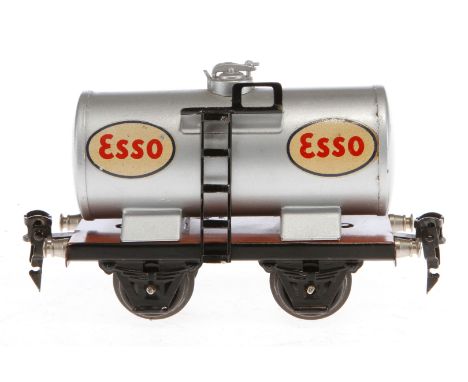 Märklin Esso Kesselwagen 1674, Spur 0, HL, LS und gealterter Lack, L 13, Z 2-3