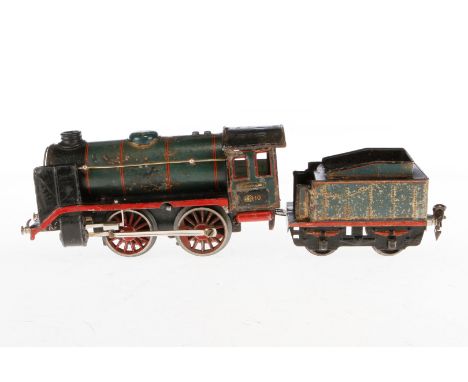 Märklin B-Dampflok R 910, Spur 0, Uhrwerk intakt, blau/schwarz, Z 4
