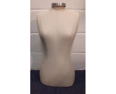 A fabric covered table top mannequin 28" High. Location:BWRIf there is no condition report shown, please request 