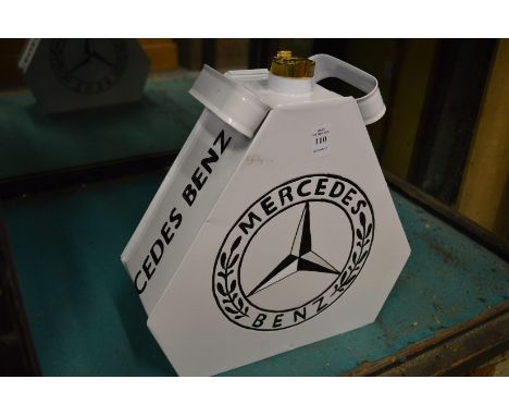 A novelty Mercedes Benz petrol can.