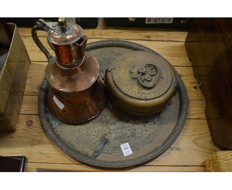 Three items of Eastern metalware.