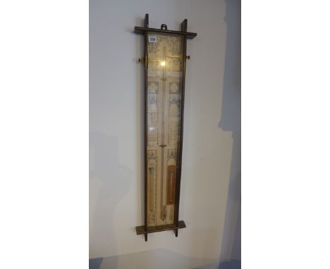 An admiral Fitzroys barometer, mercury and thermometer levels - good condition - 104cm tall 