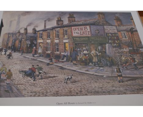 Bernard McMullen limited edition print with double blind stamp &amp; signed in pencil 'Open all hours'