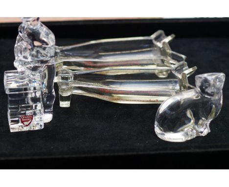 Orrefors Sweden glass figure of a man &amp; 3 others  