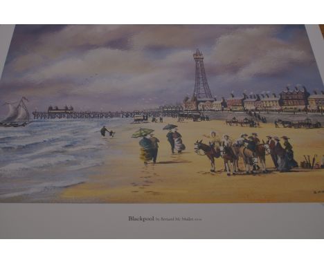 Bernard McMullen limited edition print with double blind stamp &amp; signed in pencil 'Blackpool'