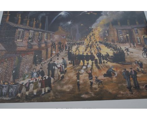 Bernard McMullen limited edition print with double blind stamp &amp; signed in pencil 'Bonfire night'