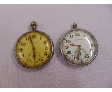 Two Jaeger-LeCoultre military pocket watches, GSTP F040885 and GSTP M45457, both A/F