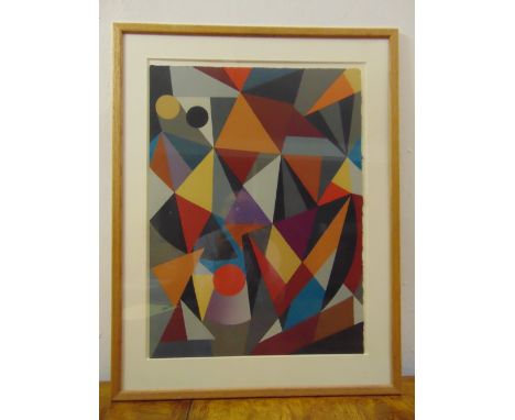 C. Goran Karlsson framed and glazed limited edition screen print abstract 89/200, signed bottom right, to include a leaflet a