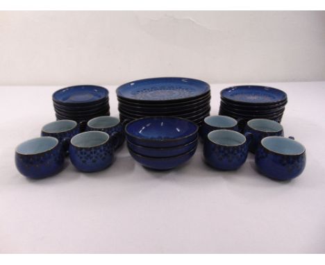 Denby Midnight part dinner and tea service to include plates, bowls, cups and saucers  (41)
