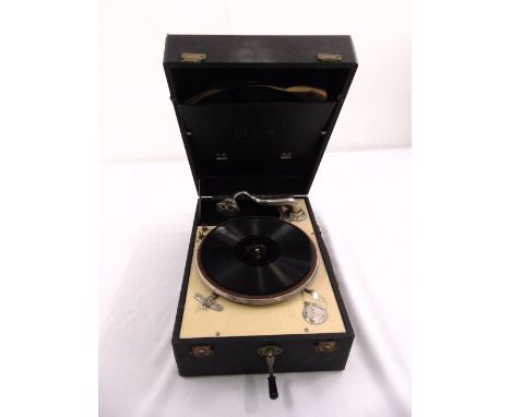 A Decca portable record player circa 1950